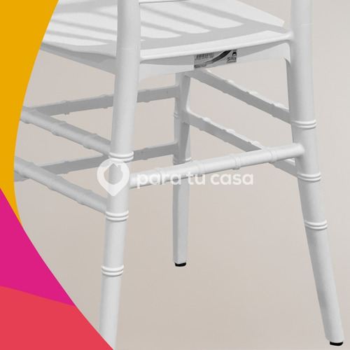 Pack X 4 Sillas Plásticas Apilable Colonial Eventos Quality