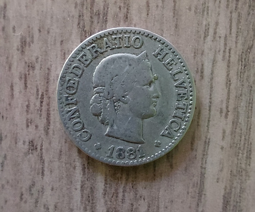 Moneda De 10 Rappen Año 1881