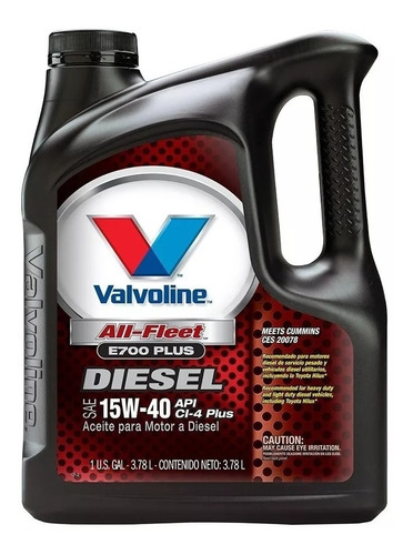 Aceite Valvoline All Fleet E700 Plus 15w/40 X 4 Lts Diesel