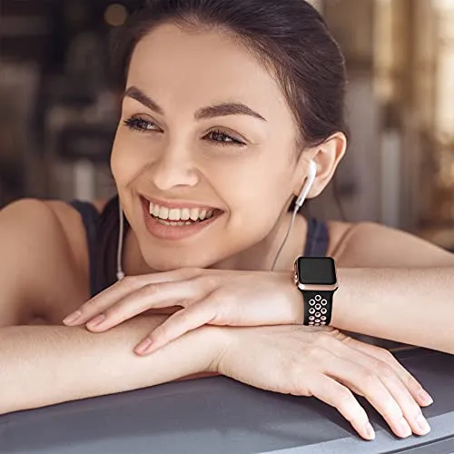 Apple watch negro con correa rosa hotsell