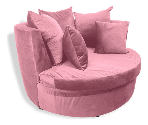 Sillón Moderno Minimalista Para Salas Recamara Hogar . Rosa Liso