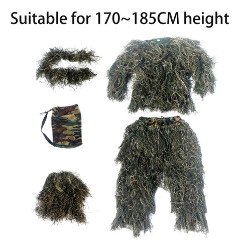 Traje Ghillie Con Bolsa De Almacenamiento Chamarra Wargame