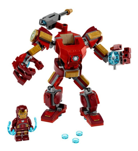 Imagen 1 de 3 de Bloques para armar Lego Marvel Iron Man mech 148 piezas  en  caja