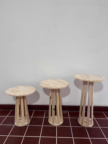 Mesas Redondas De Candy Bar X 3