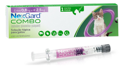 Nexgard Combo Gatos 0,8-2,5kg 1 Pipeta Antipulgas Vermífugo