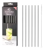 Comprar 6 Pajitas Acero Inoxidable Ecologicos Reutilizables Popotes