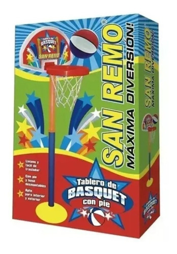 Juego Aro De Basquet C/pie Desmontable San Remo