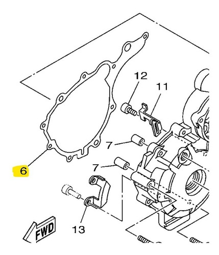 Junta Tapa Encendido Yamaha Ybr Ys Xtz 250 Original 