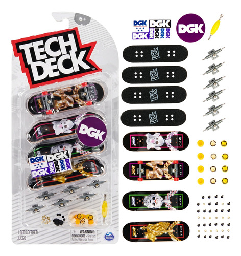 Tech Deck Fingerboard Profissional Skate De Dedo Pack 4