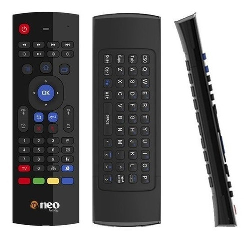 Imagen 1 de 4 de Control Remoto Smart Con Sensor Air Mouse + Teclado Qwerty