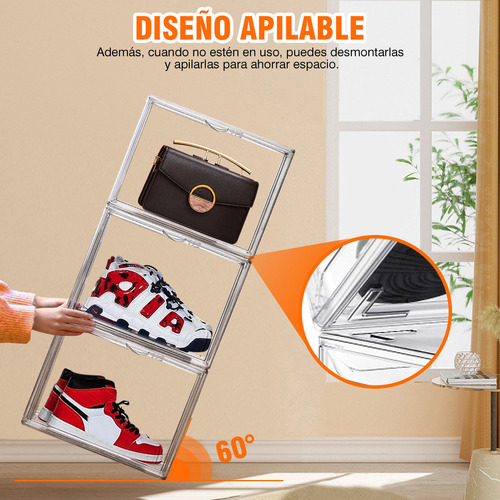 Cajas Organizadoras Para Zapatos Apilables Transparente 2pzs