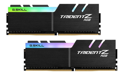 Memoria RAM Trident Z RGB color negro 32GB 2 G.Skill F4-4000C19D-32GTZR