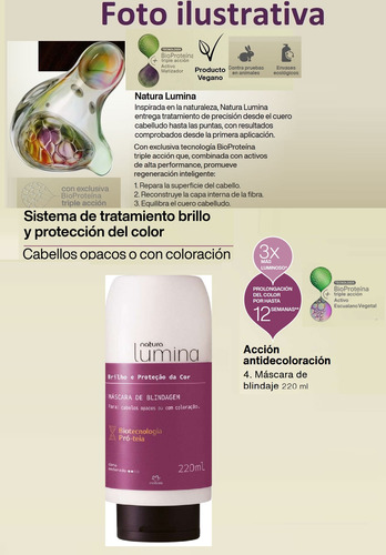 Mascara Capilar Blindaje Brill Protec De Color Lumina Natura