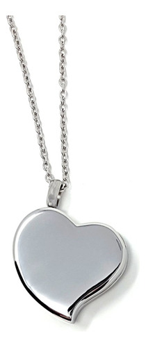Amour Heart Pill Necklace - Polished Heart Locket With Stron