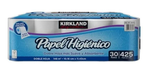 Imagen 1 de 3 de Papel Higienico De Baño Rollo Kirkland Pack De 30 Piezas