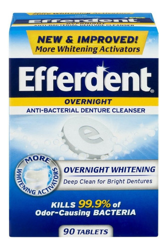 Efferdent Pm Overnight Anti-bacterial Denture Cleaner Tablet