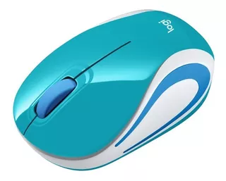 Mouse Logitech Inalámbrico Ultraportátil M187 Azul Verdozo Color Verde Azulado