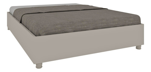 Cama Queen Em Mdp 203cmx164cm Mônaco Off White/ Off Acwt