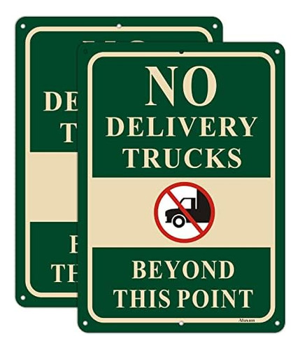 2 Paquete De Señales  Prohibido Paso Camiones De Entre...
