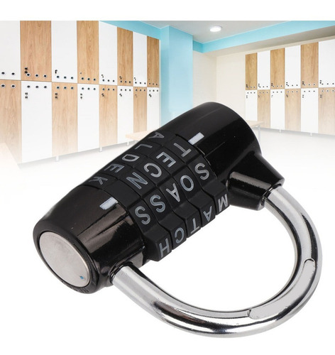Lockers Candado 5 Letras Candado Combinación Antirrobo Zinc