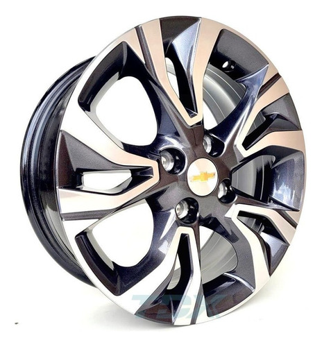 Rodas Chevrolet Celta Cobalt Onix Aro 15 4x100 (jogo) +bicos Cor Grafite Com Diamantado