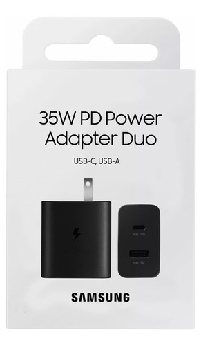 Cargador Samsung 35w Duo Fast Charger S21 S22 Note10 A53 Etc