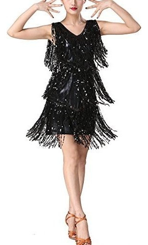 Fringe Sparkle Nye Party Costume For Dance Competit