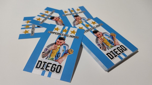 Stickers Argentina Messi Campeon Mundial Personalizados X25u