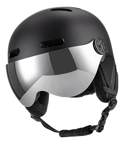 Casco De Snowboard Con Gafas De Esquí, Accesorios Negro M