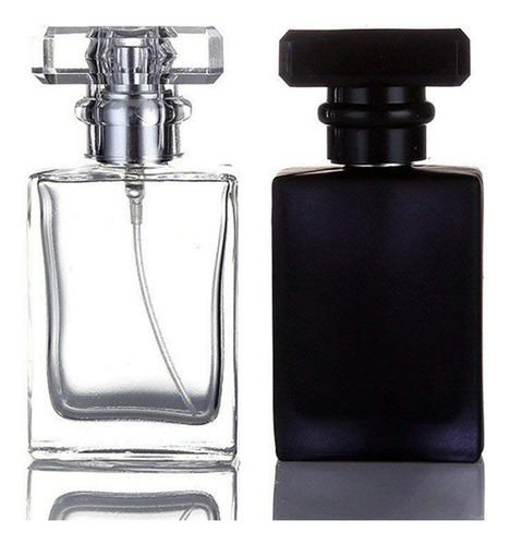 Paquete De 2  Botella De Perfume Recargable De Vidrio De Ped