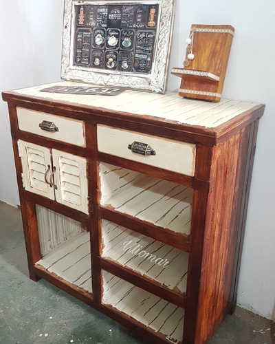 Mueble Tv Arrime Recibor 90x40x90 Vintage Rustico Uliomar