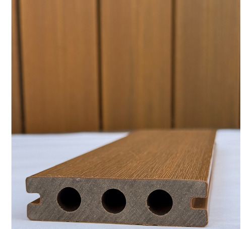 Deck Madera Wpc Premium Dual Slim Exterior Teca