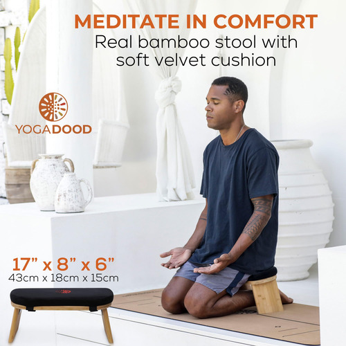 Banco De Meditación Plegable Con Cojín Y Bolsa De Transporte
