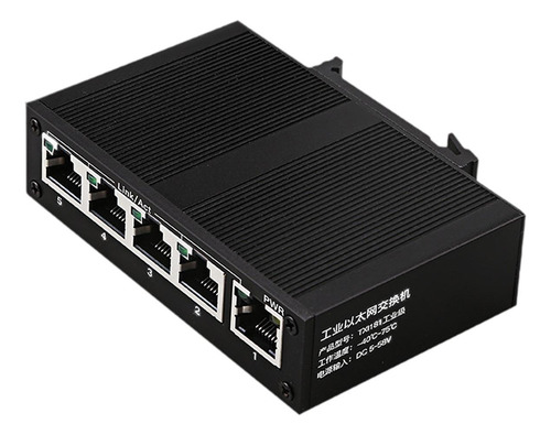 Conmutador Ethernet Hub De Red 10/100mbps Din Rail 1gbps