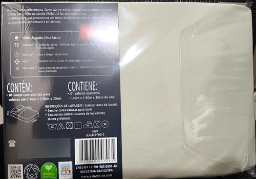 Lençol Casal Avulso Com Elástico Premium Plus 100%algodão