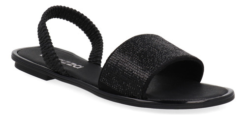 Sandalia Casual Vazza Color Negro Para Mujer 7620070
