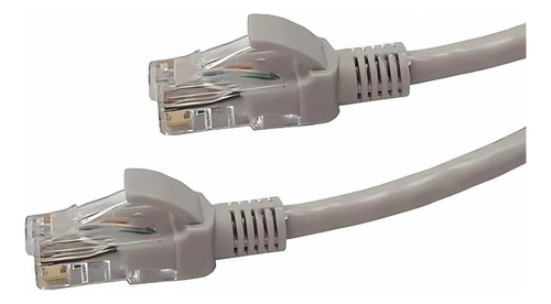 Cable De Red Patch Cord Utp Cat5e 20 Mts Gris Rj45