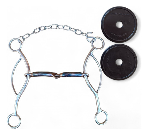 Bridao Levantado Inox Para Cavalo Bocal De Ferro Articulado