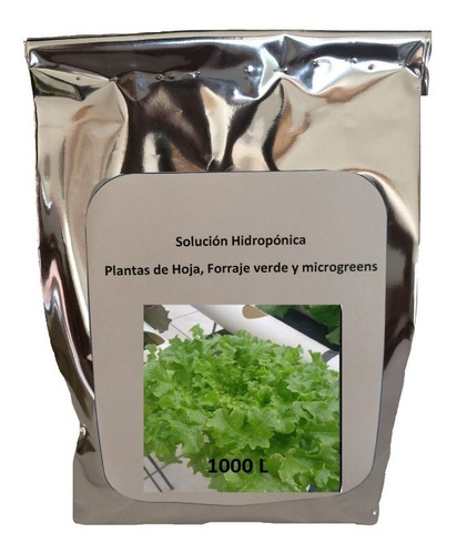 Solución Nutritiva Hidroponica Sales Nutritivas 1000 L