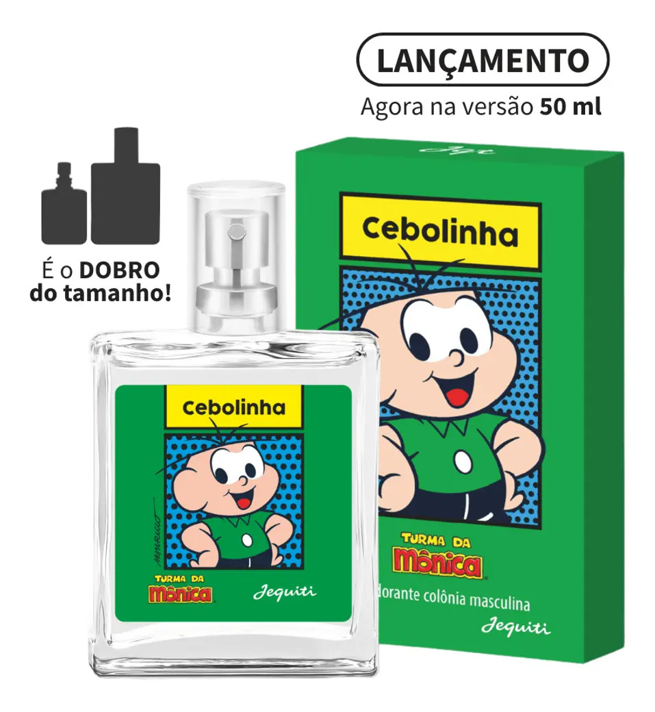 Jequiti Perfume Cebolinha Deo Colônia 50ml Embalagem Vidro Turma Da — miniatura 2