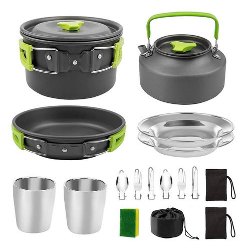 Juego De Cocina Camping Antiadherente Y Ligero