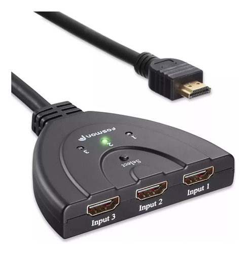 Switch Multiplicador Para Hdmi 3 Entrada 1 Salida Divisor