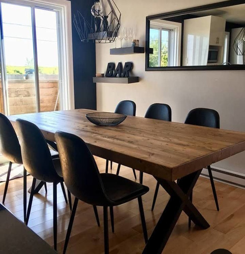 Imagen 4 de 7 de Mesa De Madera Estilo Industrial