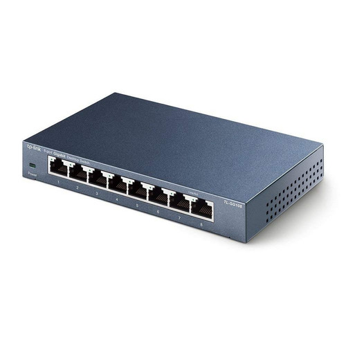 Switch Tp Link Tl Sg108 8p Gigabit Carcaza De Acero