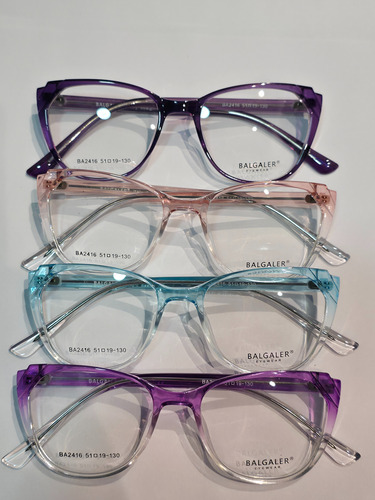 Armazon Con Cristales Blue/antirreflex Gafas Balgaler Ba2416 Celeste Y Transparente