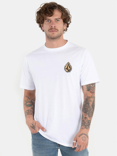 Polera Flamed Ss Tee Blanco Hombre Volcom