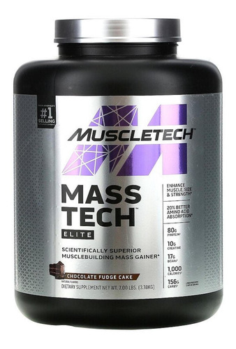 Mass Tech Elite 7 Lbs Chocolate Fudge Cake Muscletech