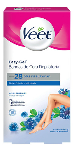 Veet Bandas Depilatorias Corporales Piel Sensible Veet 12u