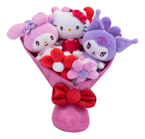 Peluche Hello Kitty Set Deluxe Flores Corazón 30cm Original