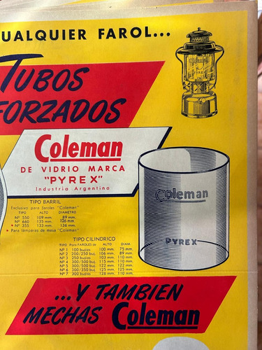 Antigua Publicidad De Tubos Reforzados ¨coleman¨ (Usado)